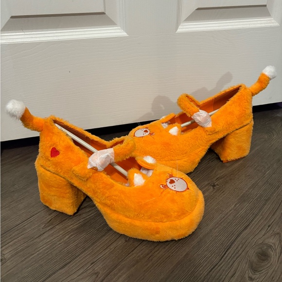Dolls Kill Shoes - NWOB Dolls Kill x Care Bears Orange Love Alot Platform Mary Janes